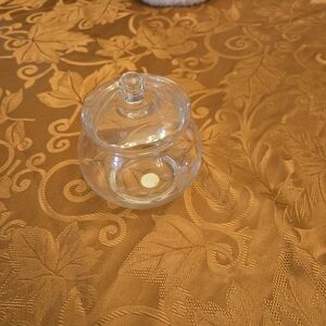 Princess House Heritage Clear Bowl W Lid /Sugar or Candy Bowl With Lid